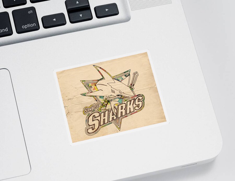San Jose Sharks Vintage Poster Greeting Card by Florian Rodarte