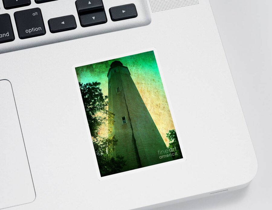 Lighthouse Sticker featuring the photograph Sandy Hook Lighthouse by Denise Tomasura