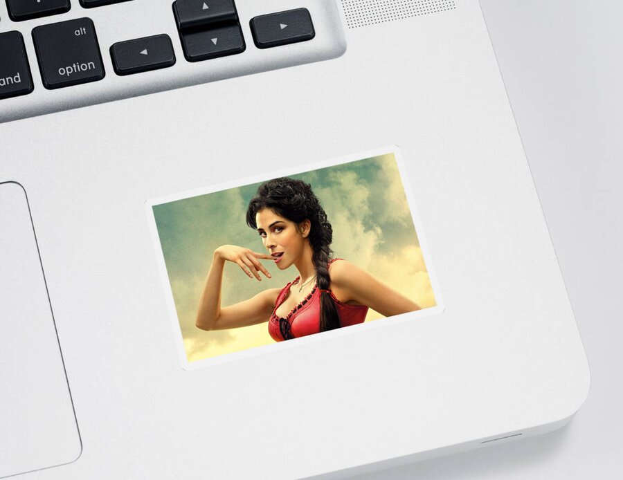 Sarah Silverman Sticker featuring the photograph Sarah Silverman A Million Ways to Die in the West by Movie Poster Prints