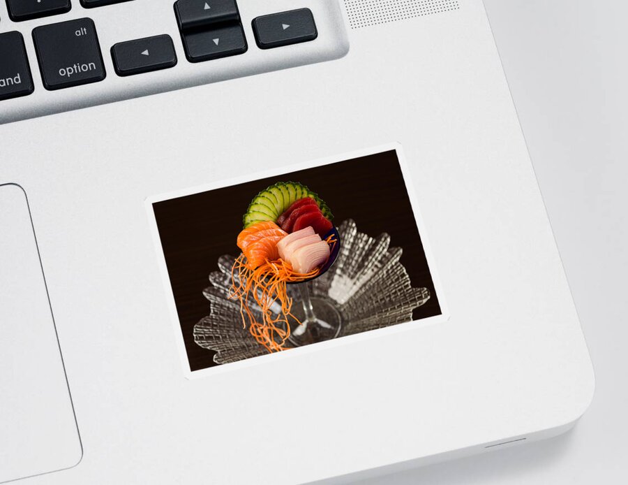 Asian Sticker featuring the photograph Sashimi Cocktail by Raul Rodriguez