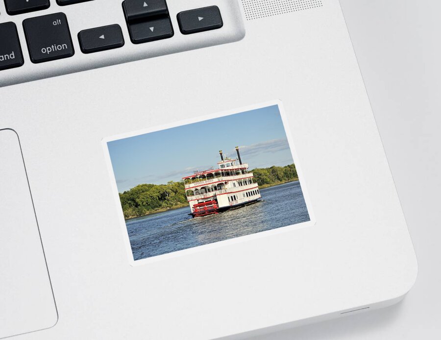 Boat Sticker featuring the photograph Savannah River Steamboat by Bradford Martin