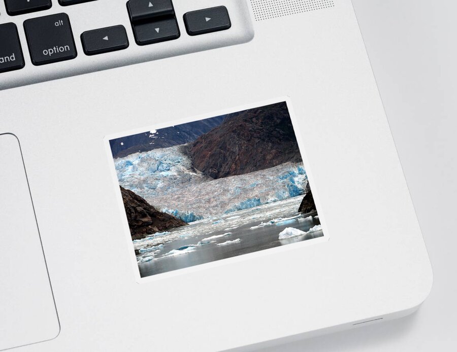 Sawyer Sticker featuring the photograph Sawyer Glacier by Jennifer Wheatley Wolf