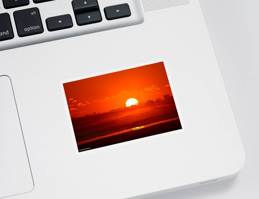 Sunset Sticker featuring the photograph Says It All by Mary Hahn Ward