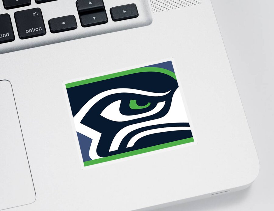 Seattle Sticker featuring the painting Seattle Seahawks by Tony Rubino