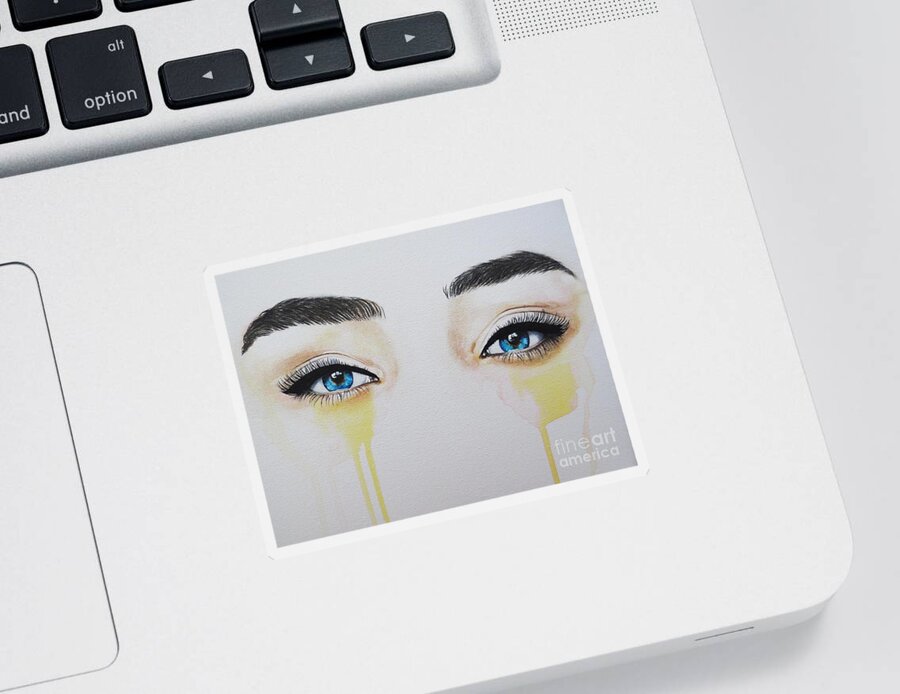 Eye Painting Sticker featuring the painting Seeing Into The Soul #3 by Malinda Prud'homme