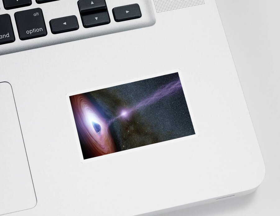 Science Sticker featuring the photograph Shifting Coronas Around Black Holes by Science Source