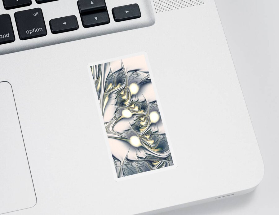 Malakhova Sticker featuring the digital art Shining by Anastasiya Malakhova