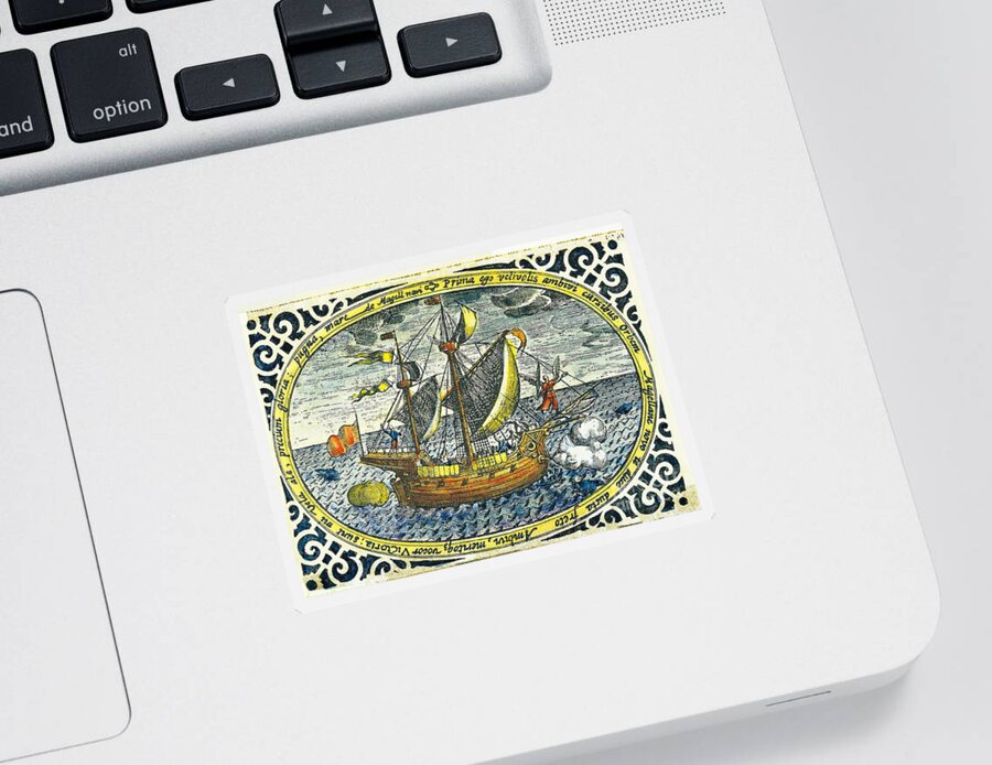Print Sticker featuring the photograph Ship Of Magellan by Akg