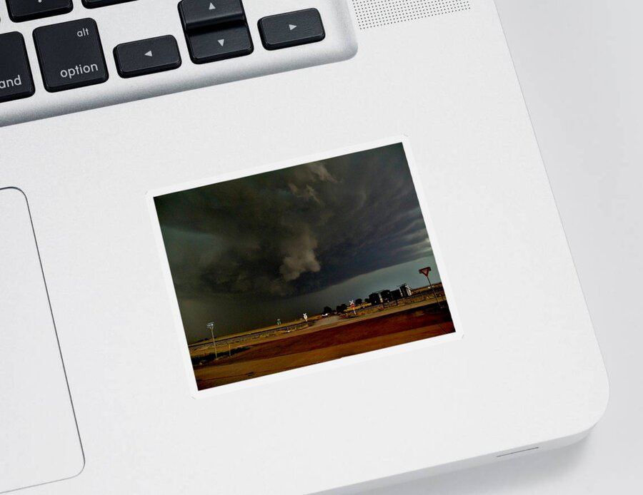 Storm Sticker featuring the photograph Signs of a Supercell by Ed Sweeney