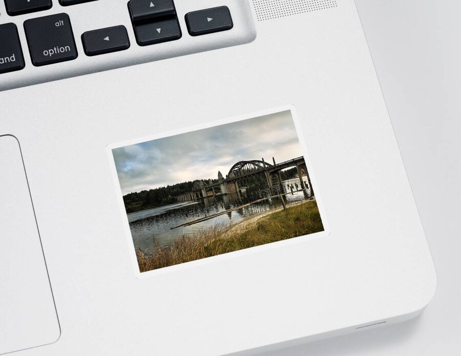 Siuslaw Bridge Sticker featuring the photograph Siuslaw River Bridge by Belinda Greb