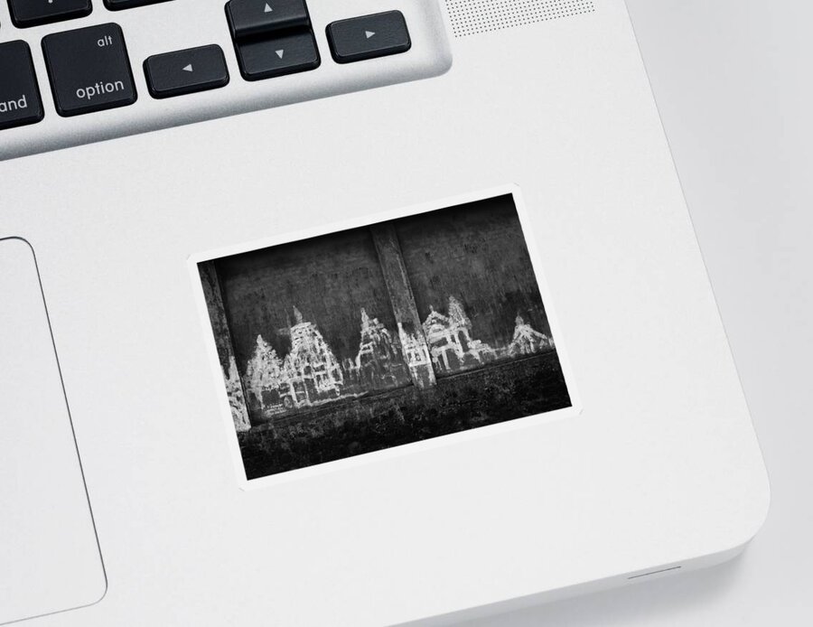 India Sticker featuring the photograph SKC 0003 Temple Complex by Sunil Kapadia