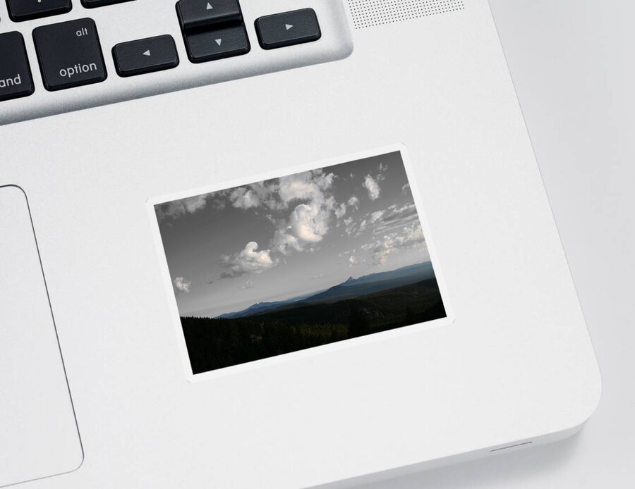 Unique Sticker featuring the photograph Sky Diamond Mountains by Dylan Punke
