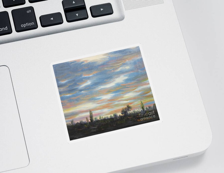 Landscapes Sticker featuring the painting Sky by Vesna Martinjak