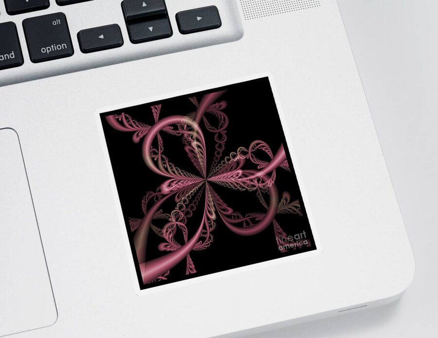Slip Knot Bouquet 2 Sticker featuring the digital art Slip Knot Bouquet 2 by Elizabeth McTaggart
