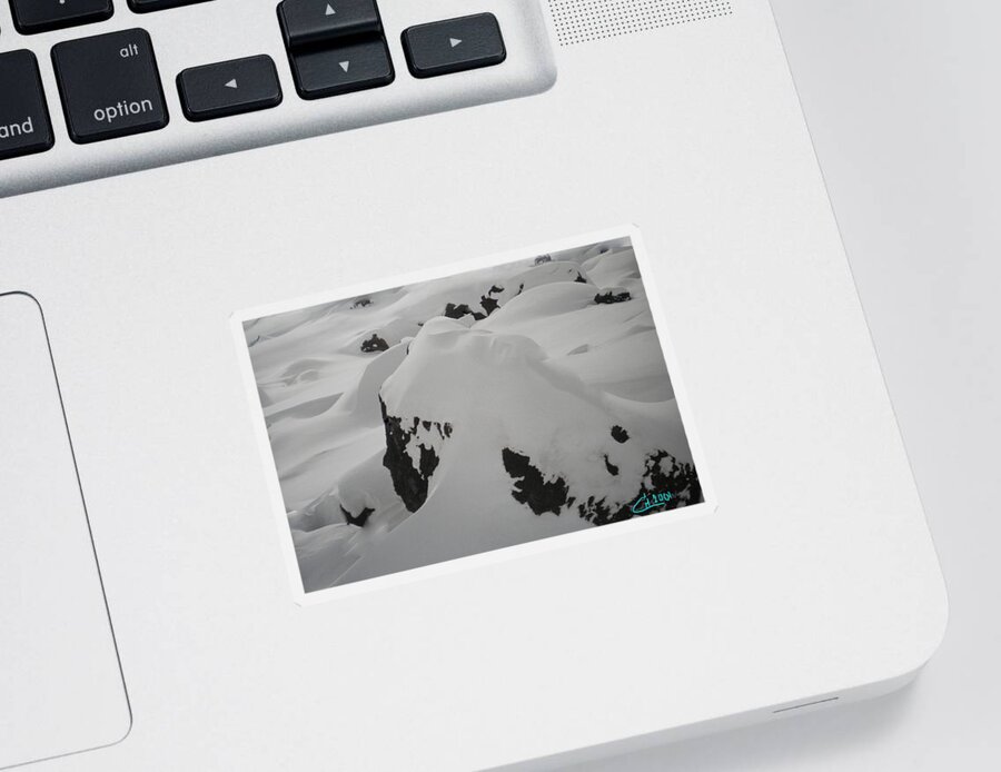 Colette Sticker featuring the photograph Snowface Mother Earth Protecter Ischgl Austria by Colette V Hera Guggenheim