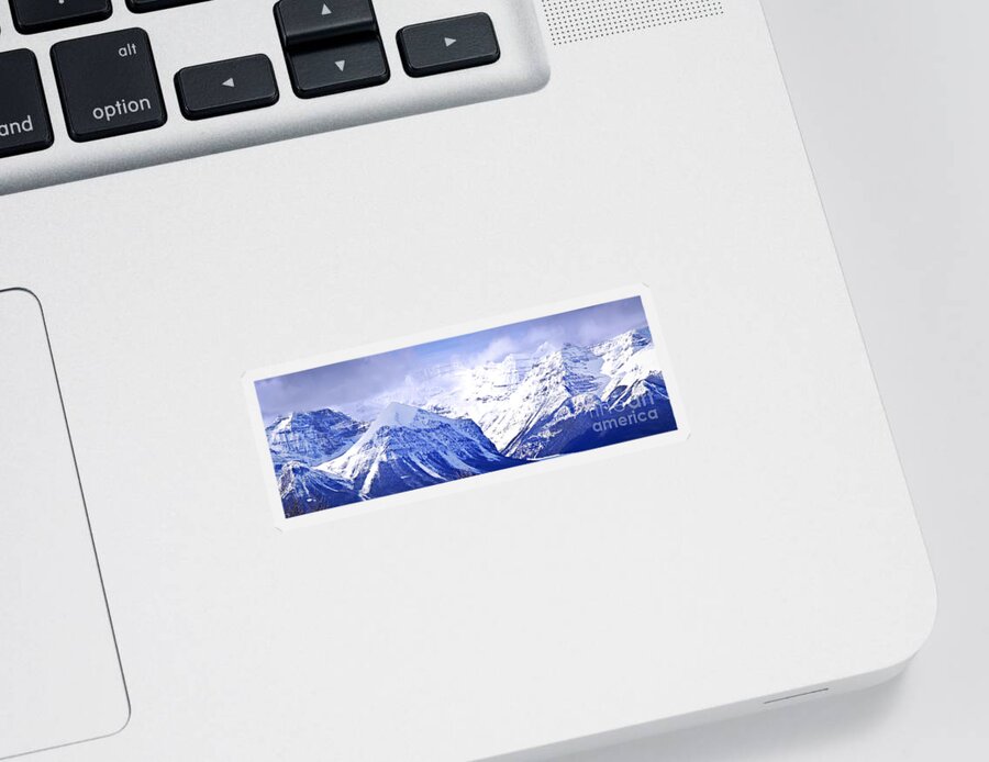 Mountain Sticker featuring the photograph Snowy mountains by Elena Elisseeva