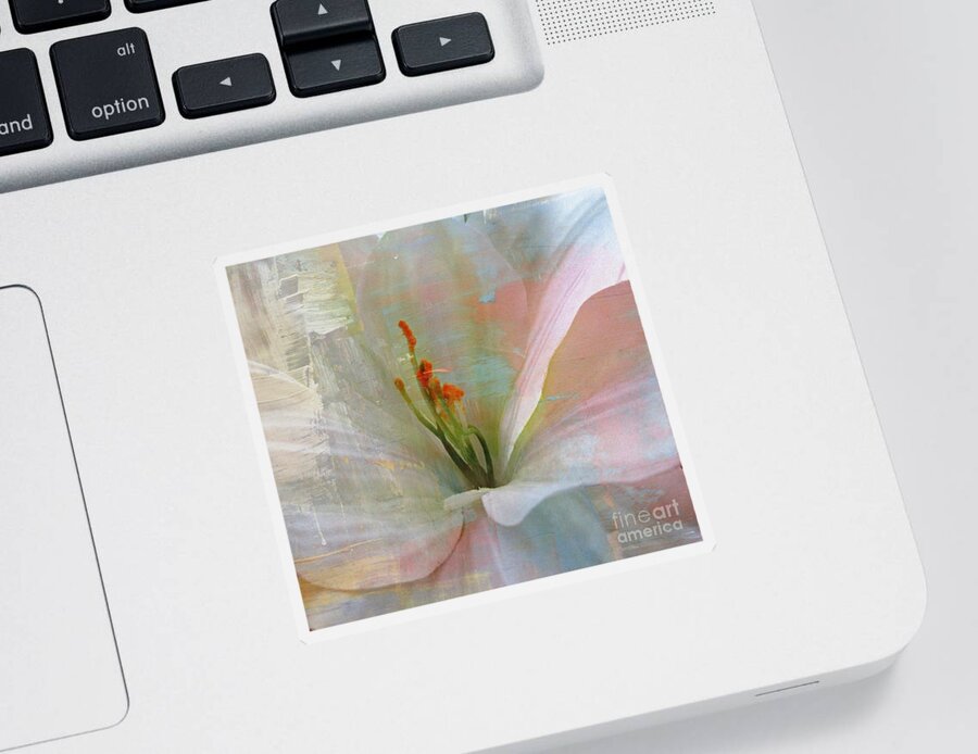 Lily Sticker featuring the photograph Soft Painted Lily by Judy Palkimas