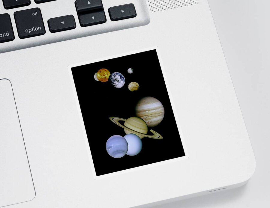 Mariner Sticker featuring the photograph Solar System Montage by Movie Poster Prints