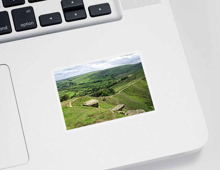 Britain Sticker featuring the photograph South from the Summit of Back Tor by Rod Johnson