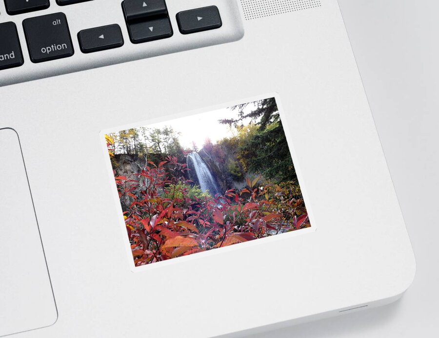 Landscape Sticker featuring the photograph Spearfish Falls by Fiskr Larsen
