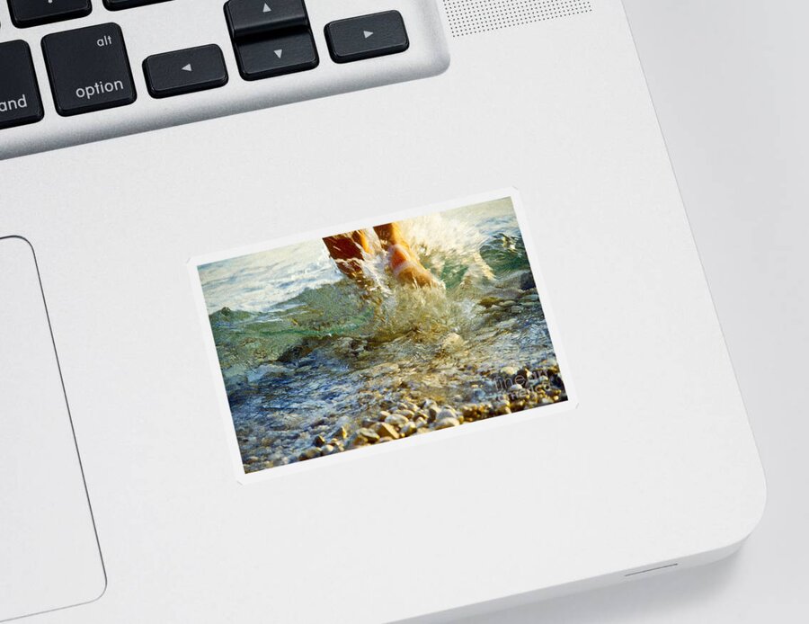 Splash Sticker featuring the photograph Splish Splash by Heiko Koehrer-Wagner