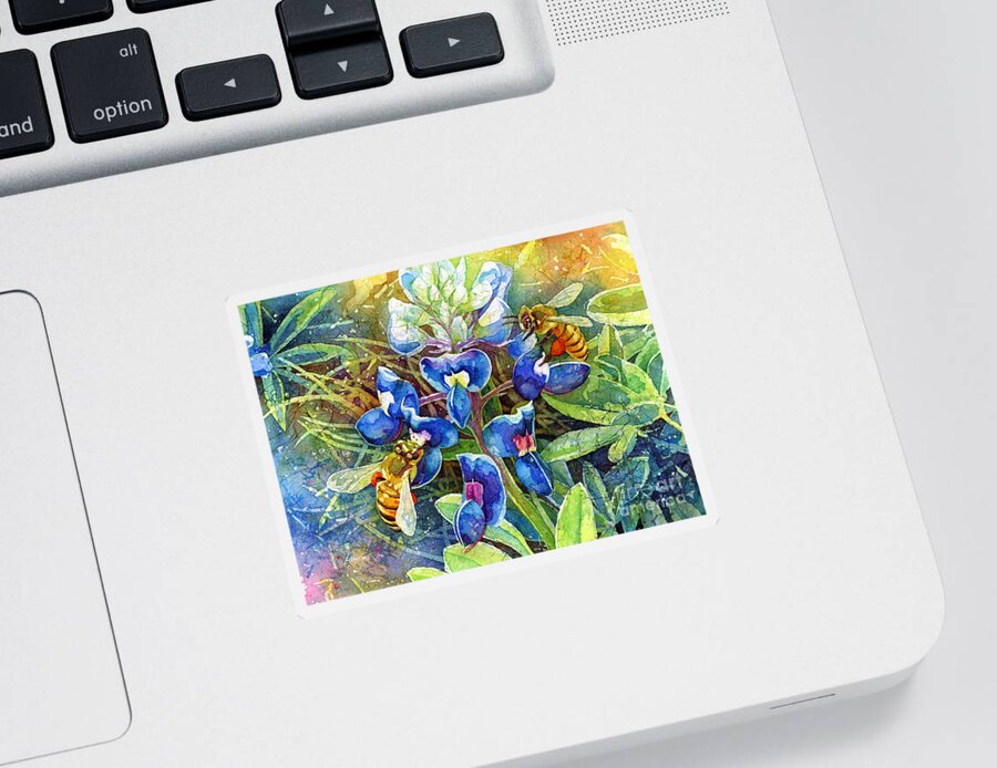 Bluebonnet Sticker featuring the painting Spring Breeze by Hailey E Herrera