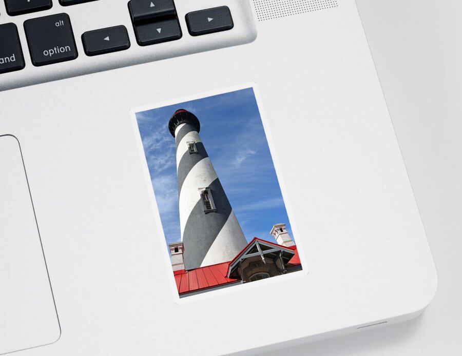 St. Augustine Lighthouse Sticker featuring the photograph St. Augustine Lighthouse by Richard Bryce and Family