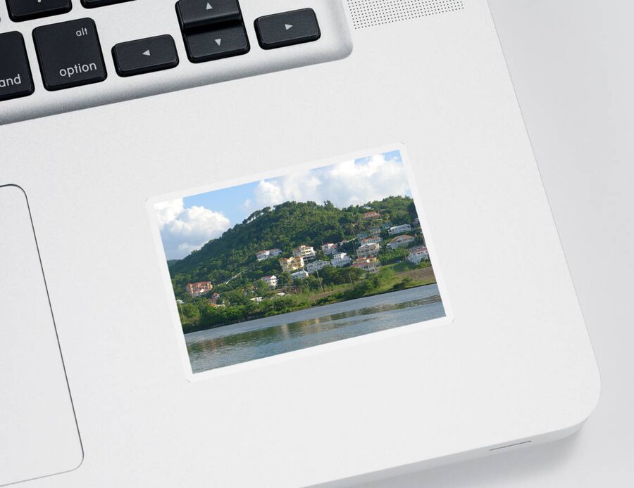  Sticker featuring the photograph St. Lucia - Cruise View by Nora Boghossian