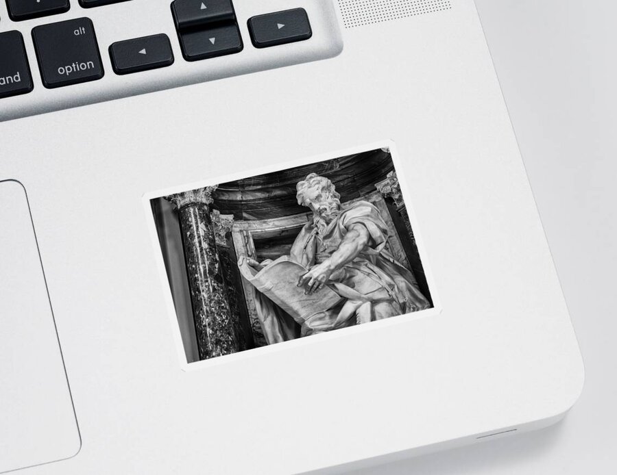 Papal Sticker featuring the photograph St. Matthew by Pablo Lopez