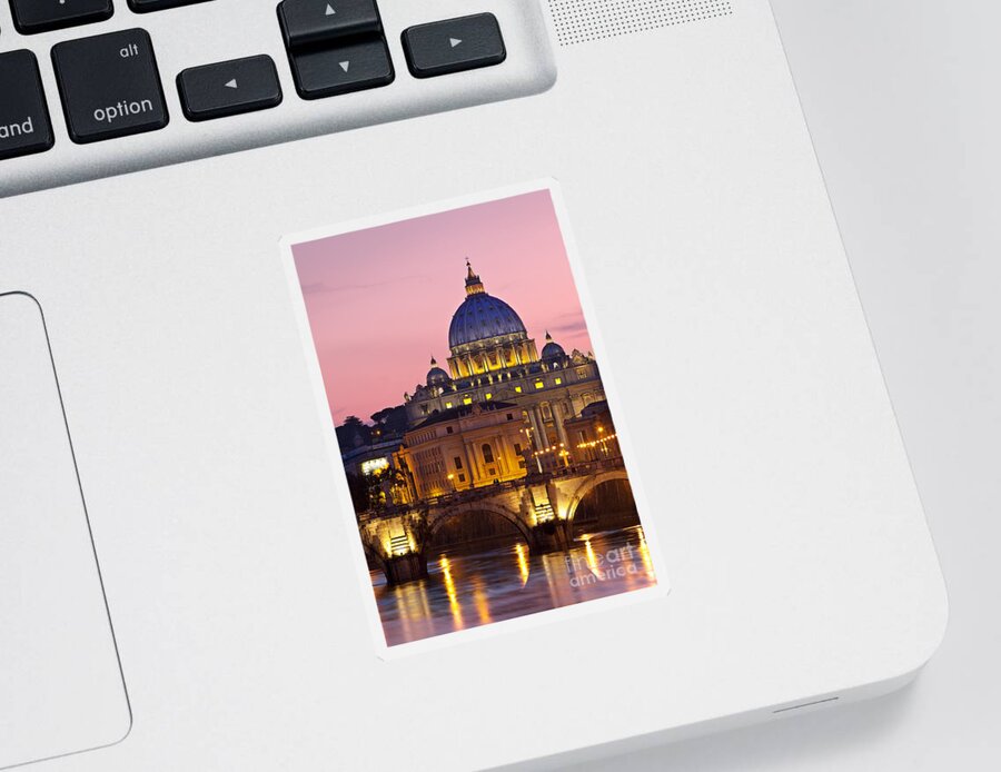 Saint Sticker featuring the photograph St Peters Basilica by Brian Jannsen