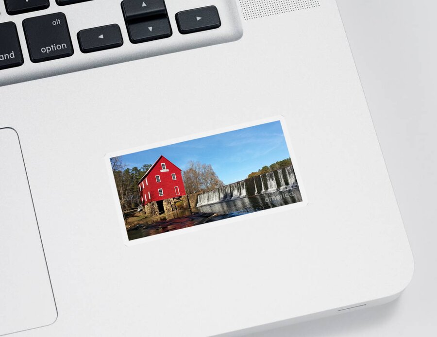 Scenic Sticker featuring the photograph Starr's Mill In Senioa Georgia by Donna Brown