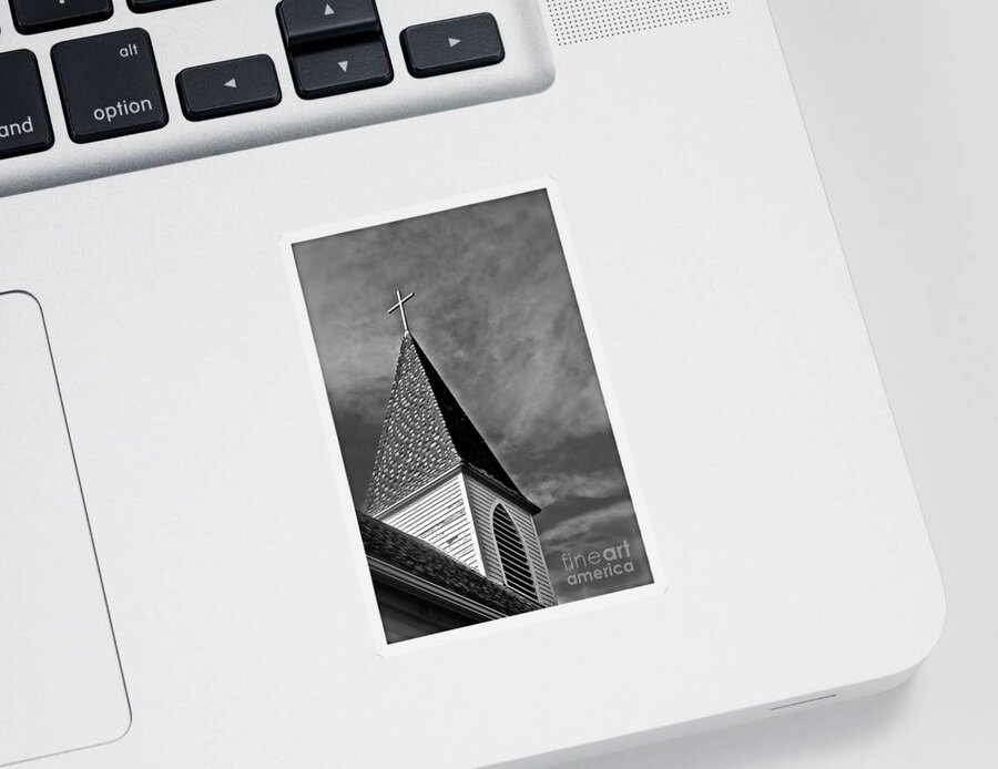Church Sticker featuring the photograph Steeple by Linda Bianic