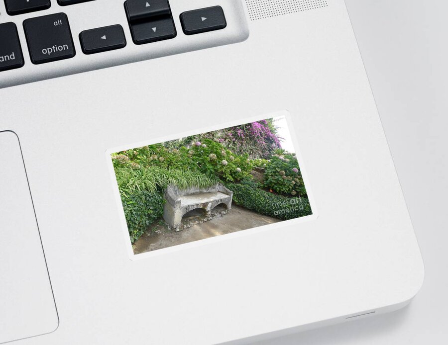 Bench Sticker featuring the photograph Stone Bench by Nora Boghossian