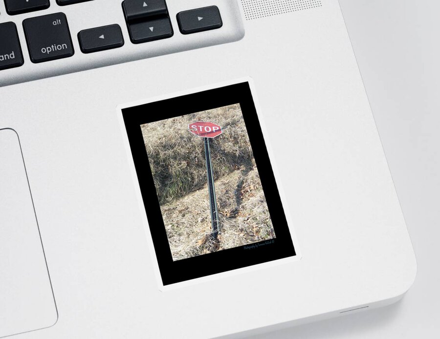 Tamara Kulish Sticker featuring the photograph Stop sign 1 by Tamara Kulish