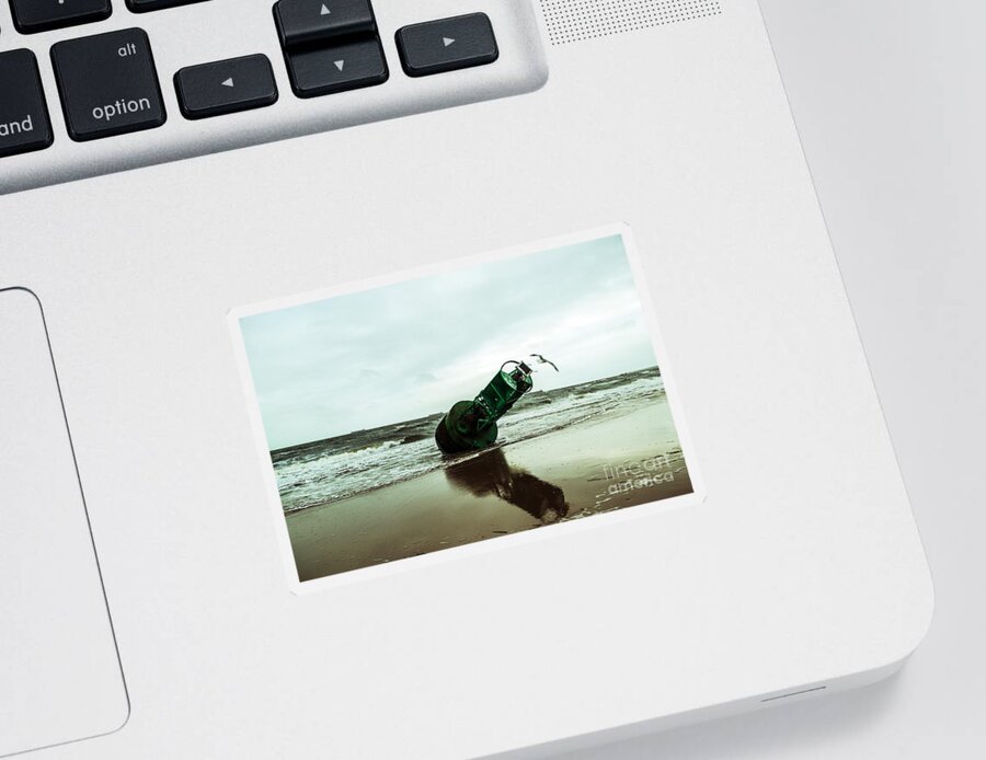 Bouy Sticker featuring the photograph Stranded by Angela DeFrias