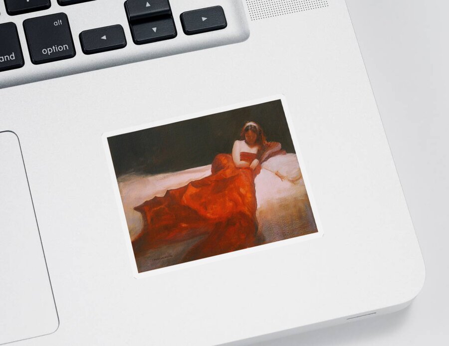 Sensuous Sticker featuring the painting Study for Repose by David Ladmore