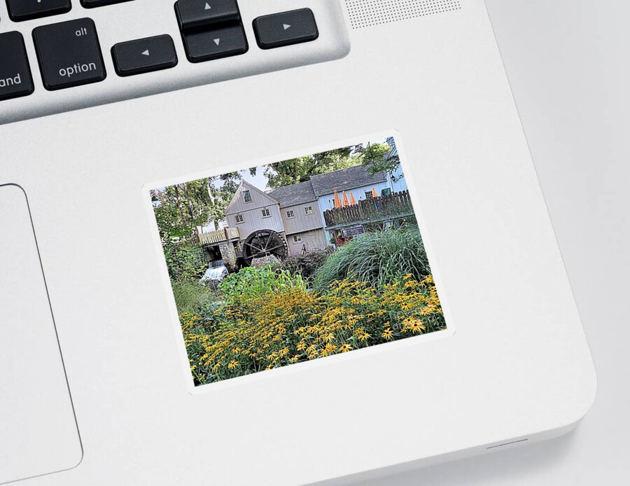 Summer Sticker featuring the photograph Summer at the Grist Mill by Janice Drew
