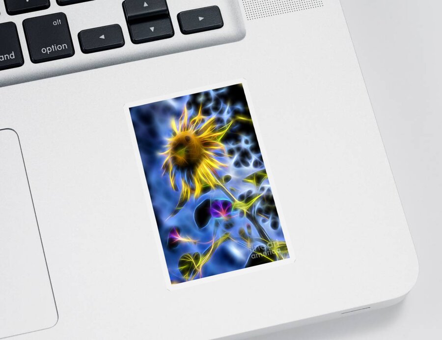 Timothy Hacker Sticker featuring the photograph Sunflower In Its Glory by Timothy Hacker