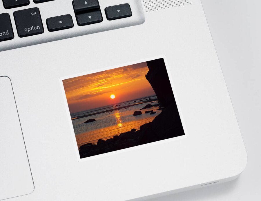 Cape Cod Sticker featuring the photograph Sunrise Therapy by Dianne Cowen Cape Cod Photography
