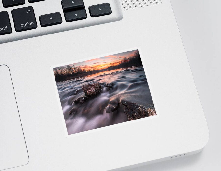 Landscapes Sticker featuring the photograph Sunset by Davorin Mance