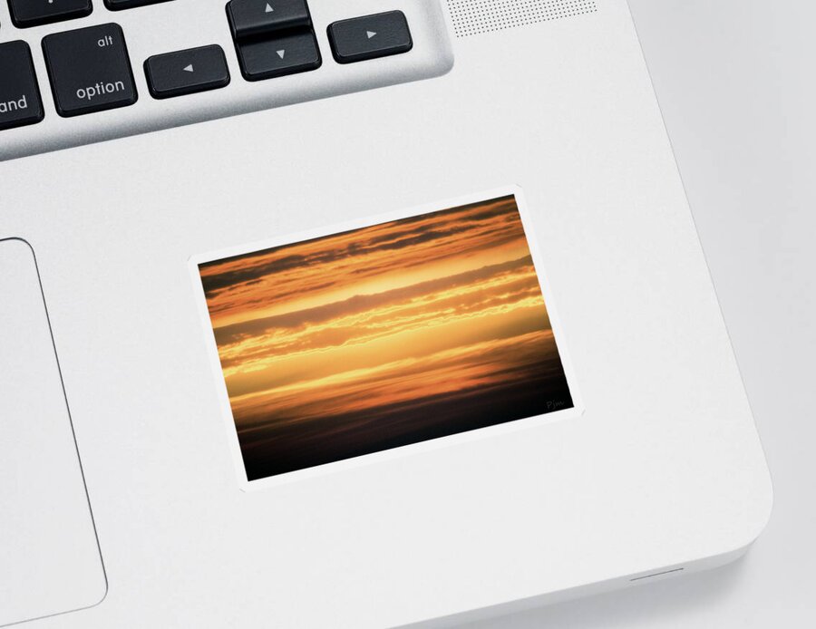 Sunset Sticker featuring the photograph Sunset on Newquay Bay by Pennie McCracken