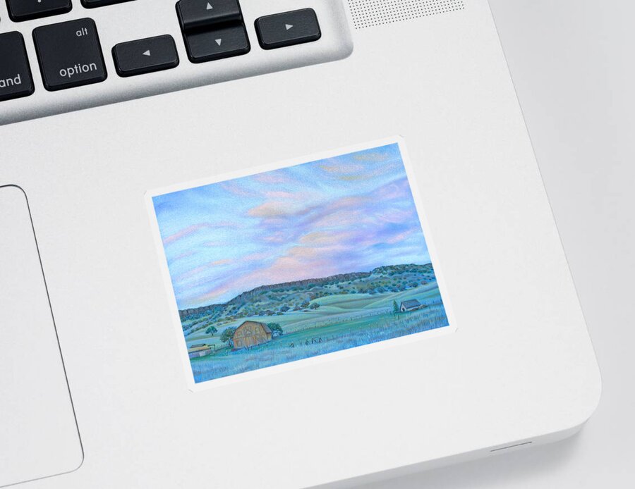 Pastel Sticker featuring the pastel Sunset Over Table Mountain by Michele Myers