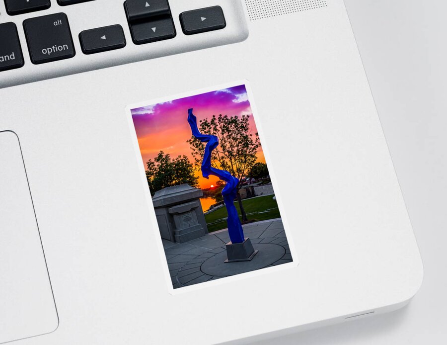 Sunset Sticker featuring the photograph Sunset Sculpture by Ron Pate