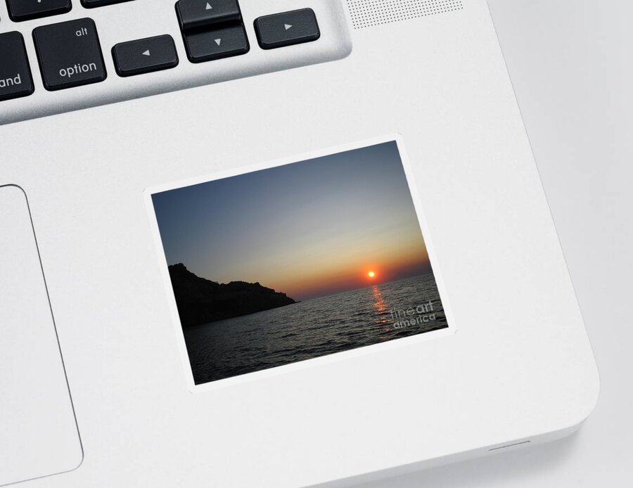 Sea Sticker featuring the photograph Sunset by Vicki Spindler
