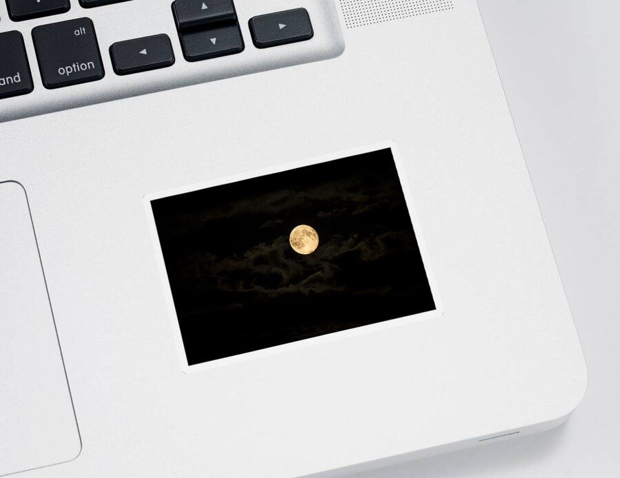 Moon Sticker featuring the photograph Super Moon by Spikey Mouse Photography
