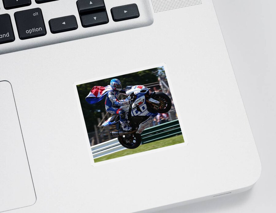Motorcycle Sticker featuring the photograph Superbike superhero by Lawrence Christopher