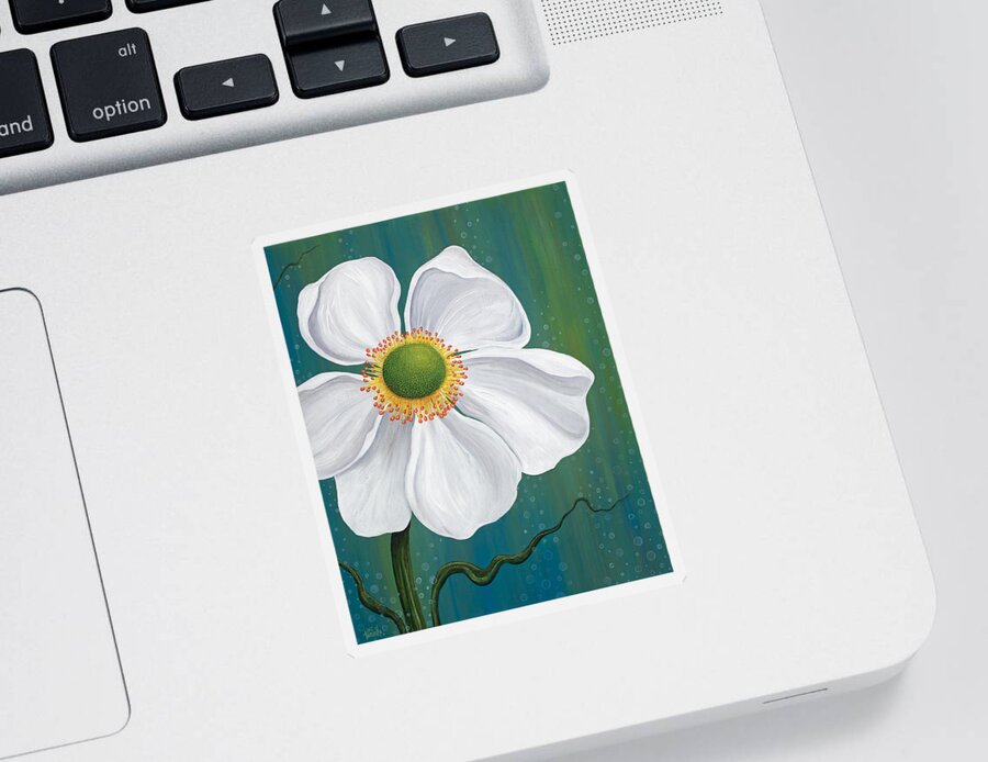 Floral Sticker featuring the painting Surfacing by Tanielle Childers