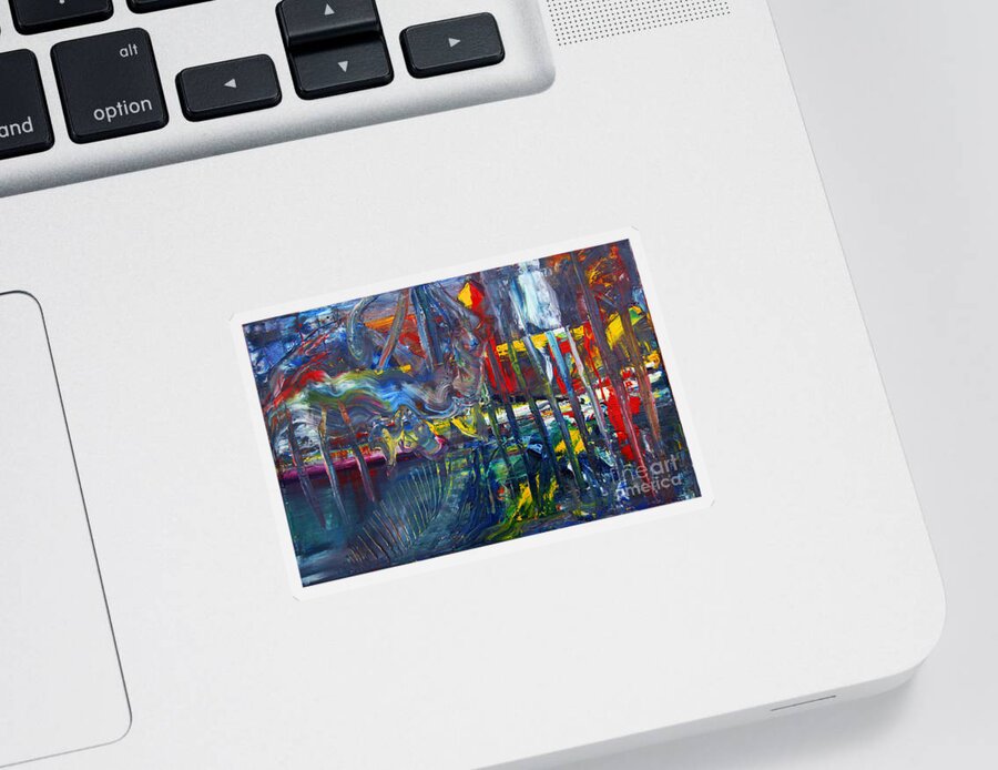 Abstract Dream Sticker featuring the painting Suzanne's Dream II by James Lavott