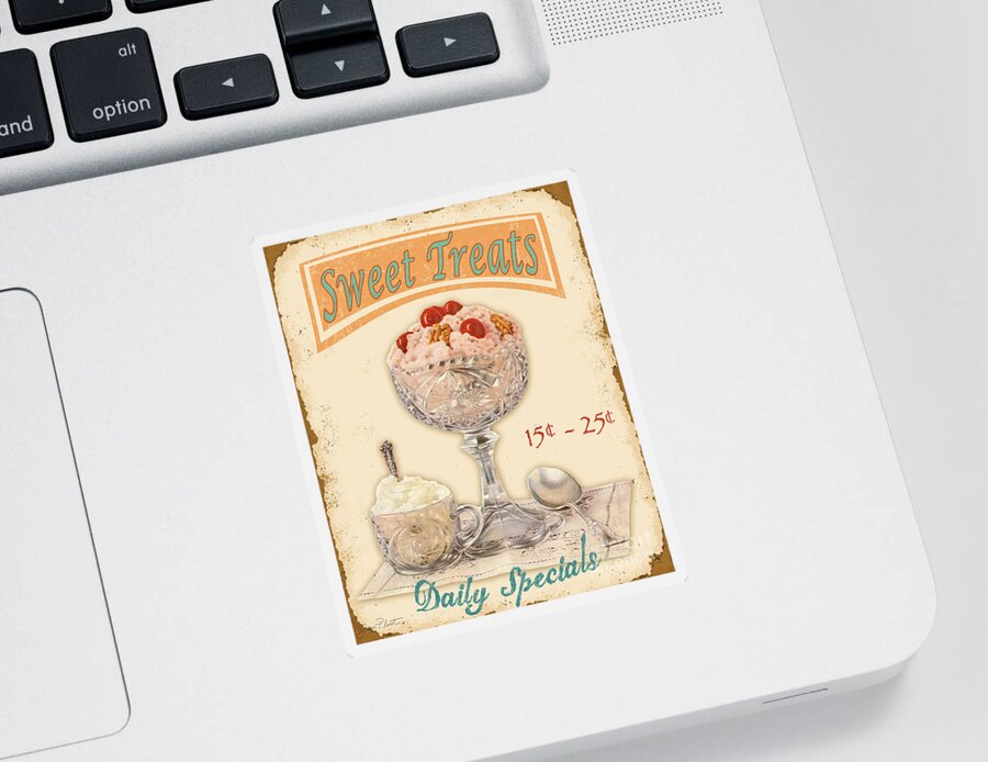 Jean Plout Sticker featuring the digital art Sweet Treats by Jean Plout