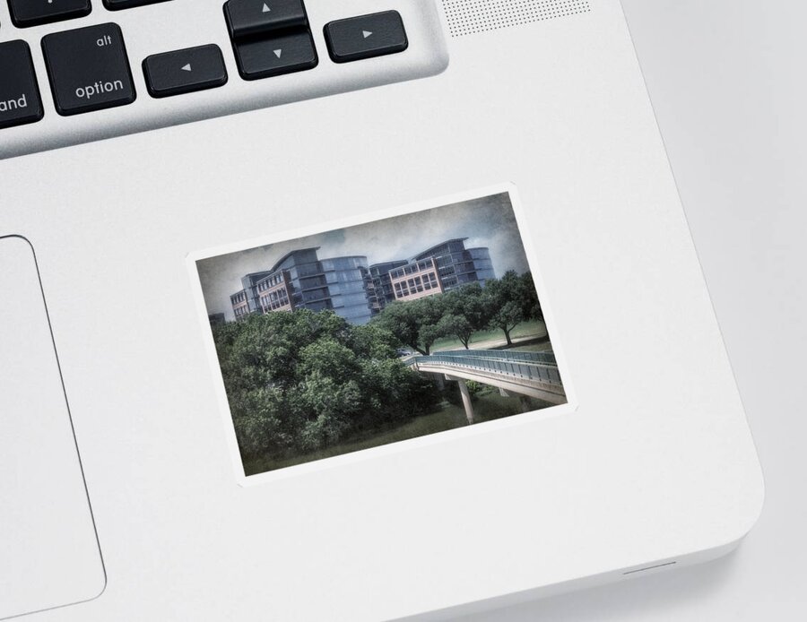 Joan Carroll Sticker featuring the photograph Tarrant County College by Joan Carroll